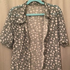 Sheer floral coverup